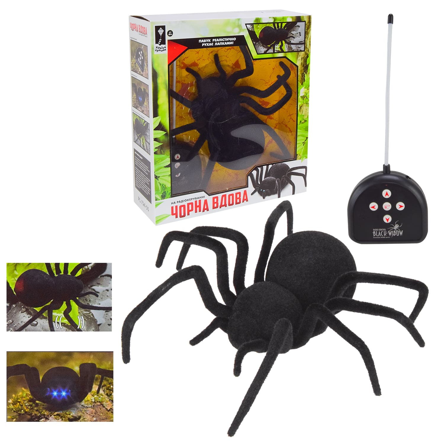 Павук на р/к арт. PL-724-50 (12шт/2) Чорна вдова, короб. 30*33*10см