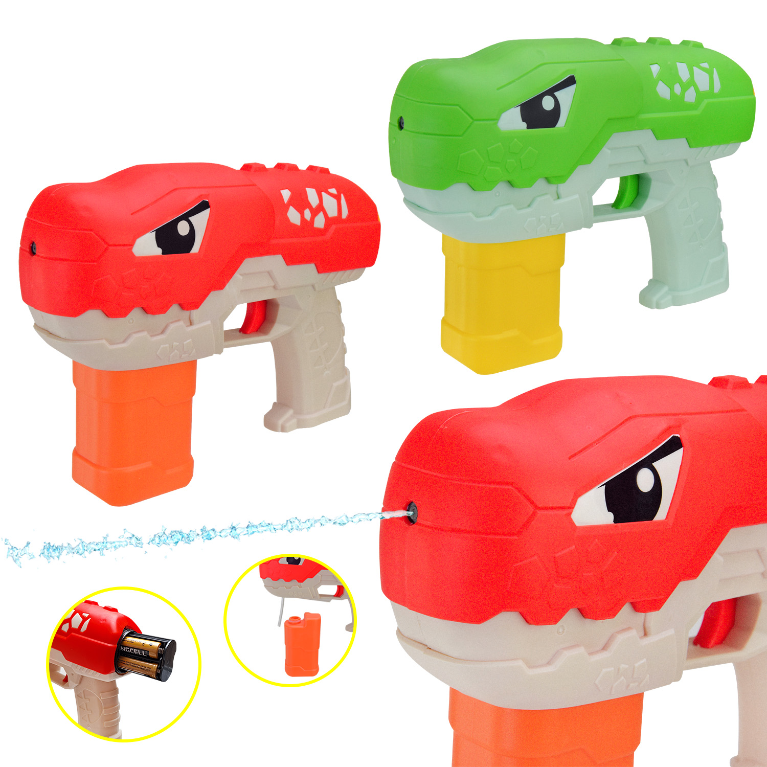 Водяний пістолет арт. X1 (72шт/2) автоматичний, батарейка, 2 кольори в пакеті 17,5*23 см