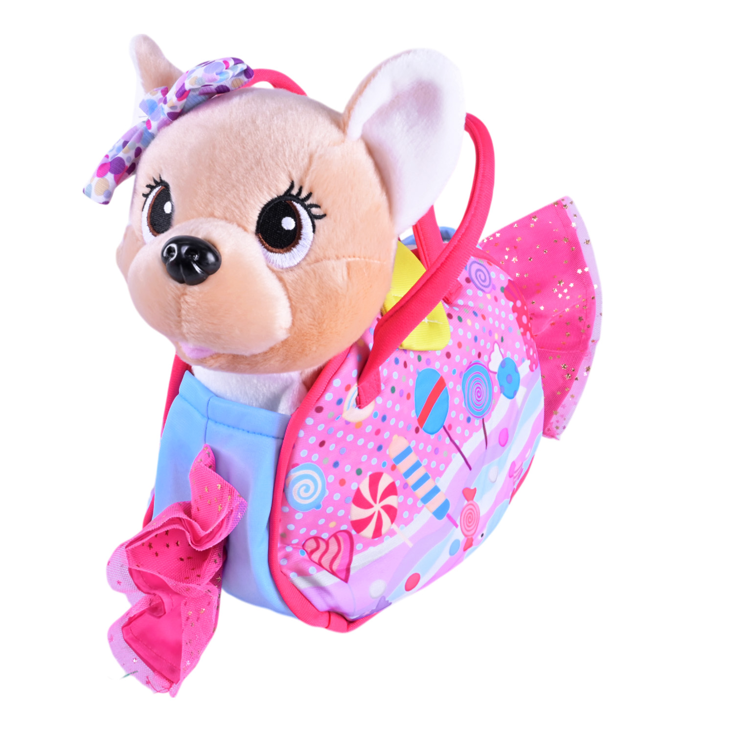М'яка інтерактивна арт. C2201 (40шт/2) музична собачка на повідку 29х12х28 см, 3 види,сумка 20х12х27 см