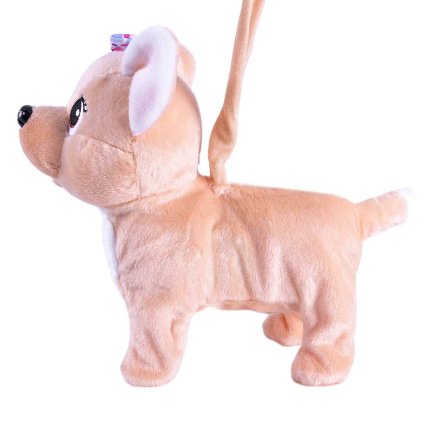 М'яка інтерактивна арт. C2201 (40шт/2) музична собачка на повідку 29х12х28 см, 3 види,сумка 20х12х27 см