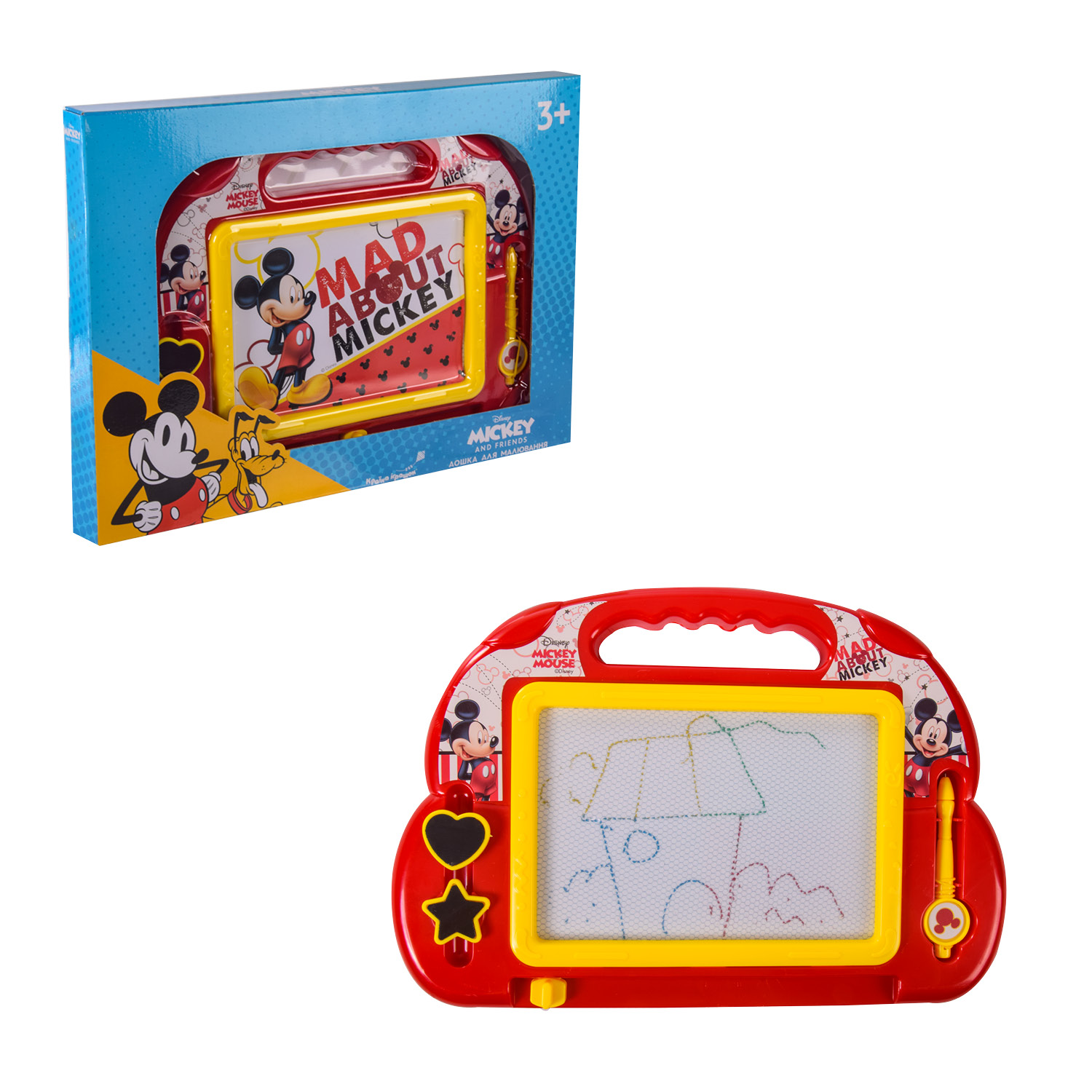 Дощечка магн. Disney "Mickey Mouse" арт. D-3406 (48шт/2) для малювання, кольорова, короб.– 38*3*28 см, р-н іграш. – 35.5*24*2.5 см