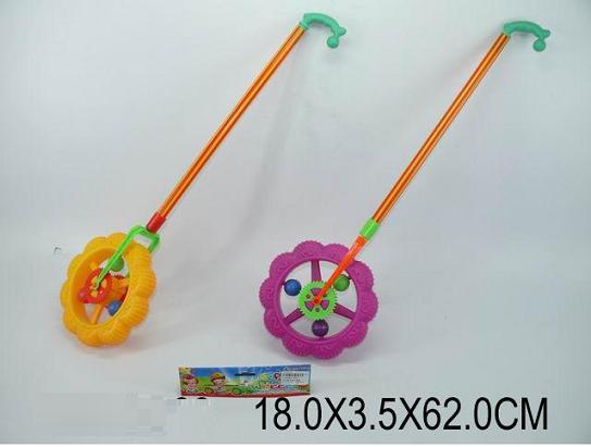 Каталочки колесо арт. 189-3 (1158483) (120шт/2) 2 кольори мікс, на паличці, пакет. 62*18*4см