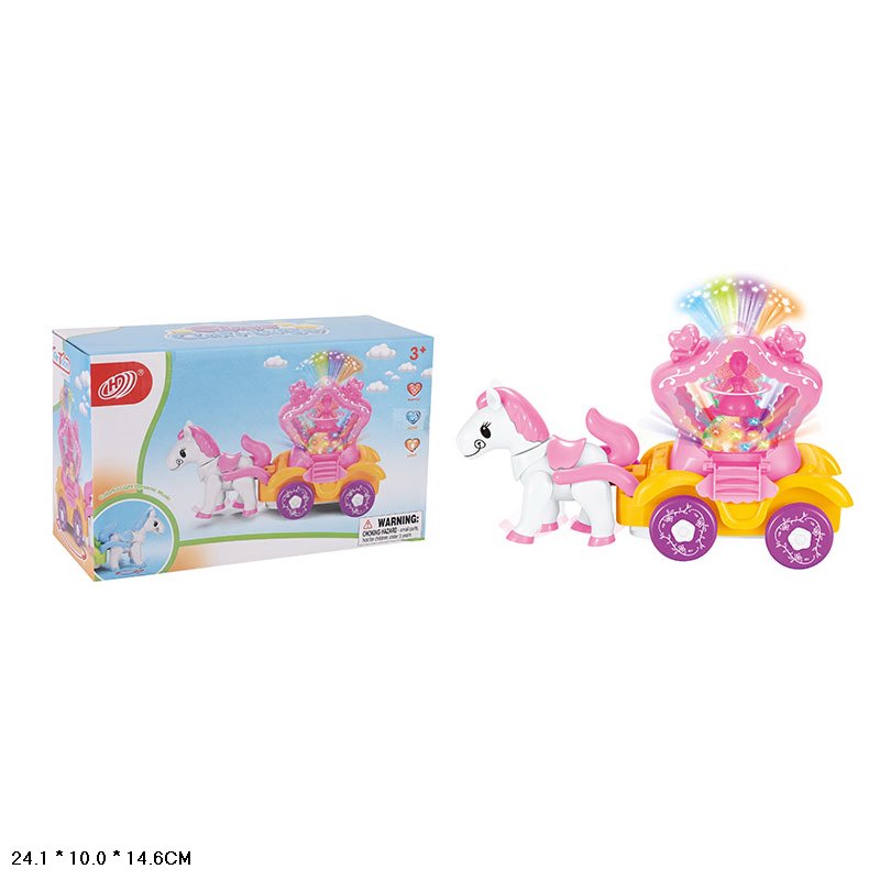 Карета арт. HD9028 (72шт/2) батар. кіно ходить, світло, звук короб. 24*10*16см