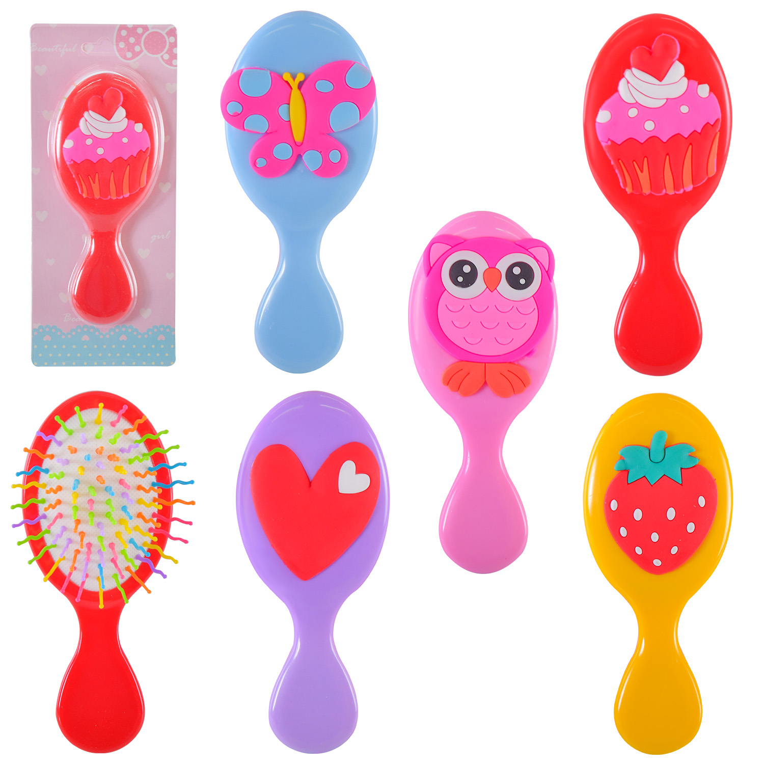 Гребінець арт. H2051 (600шт) мікс видів 6*14 см, планшет. 8*19 см