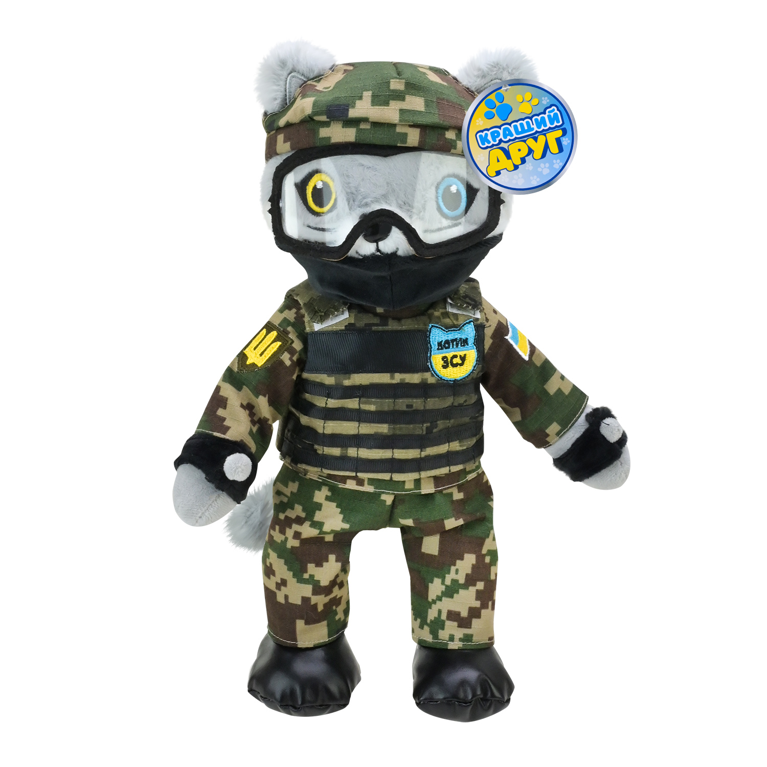 М'яка іграшка котик ЗСУ арт. PL8241ua (50шт) 33см