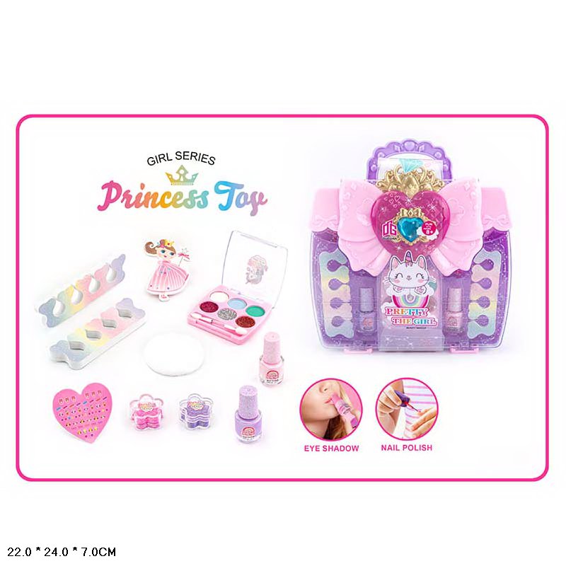 Косметика арт. 2615G (60шт/2) тіні для повік, лак, блиск для губ,аксес валіза 22*24*7см