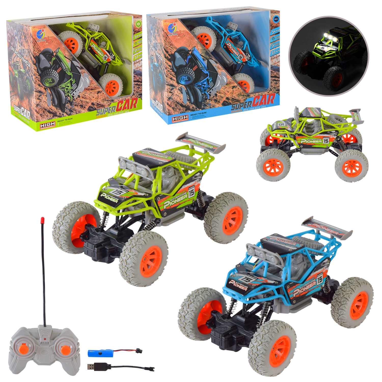 Машина р/к арт. KQX-524A (24шт/2)  акум., 2 кольора, короб. 20*13*11,8см