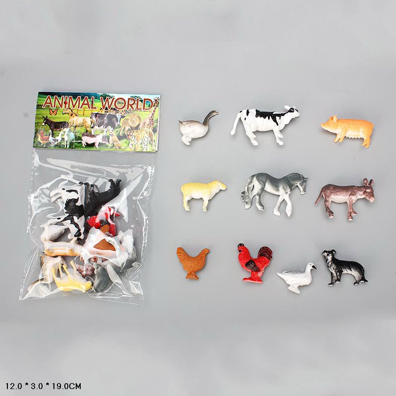 Тварини арт. 817 (384шт/2) свійськи, 10 шт. пакет 12*3*19см