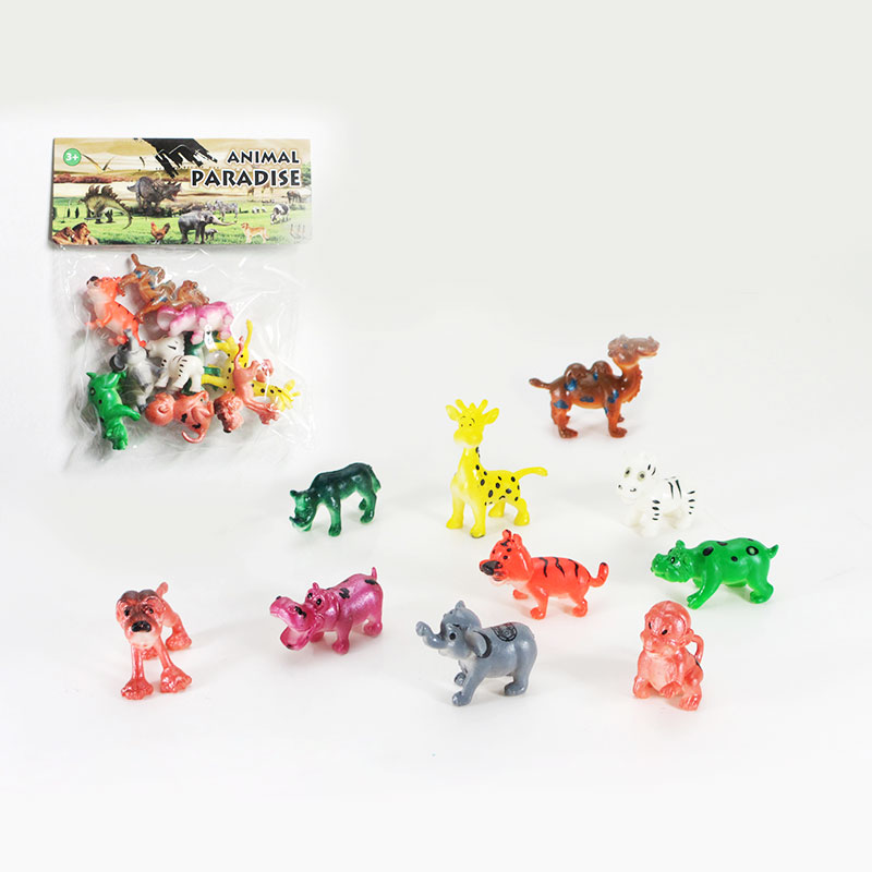 Тварини арт. 303-61 (360шт) мультяшні дикі, 10 шт. пакет 14*3*16см