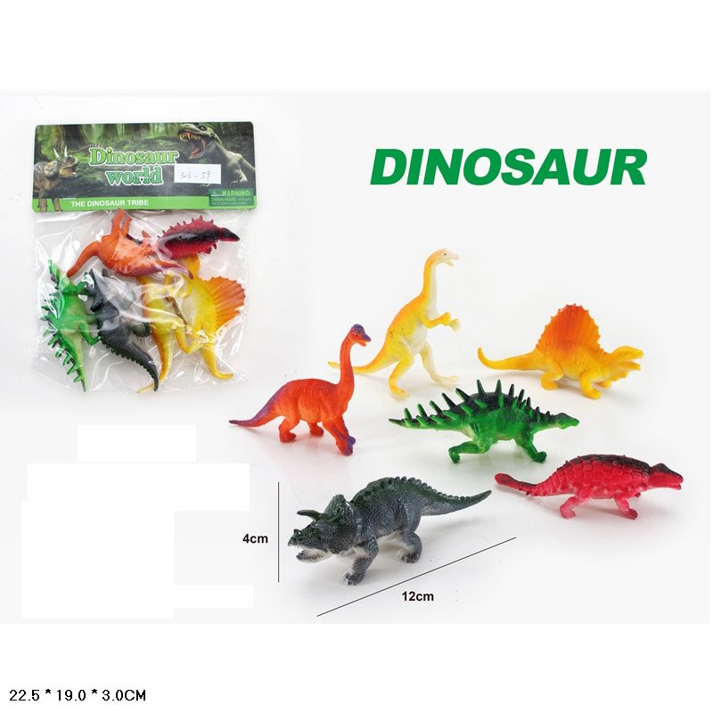 Тварини арт. 303-59 (144шт/2) динозавриі, 4 шт. пакет 12*16,5*2см