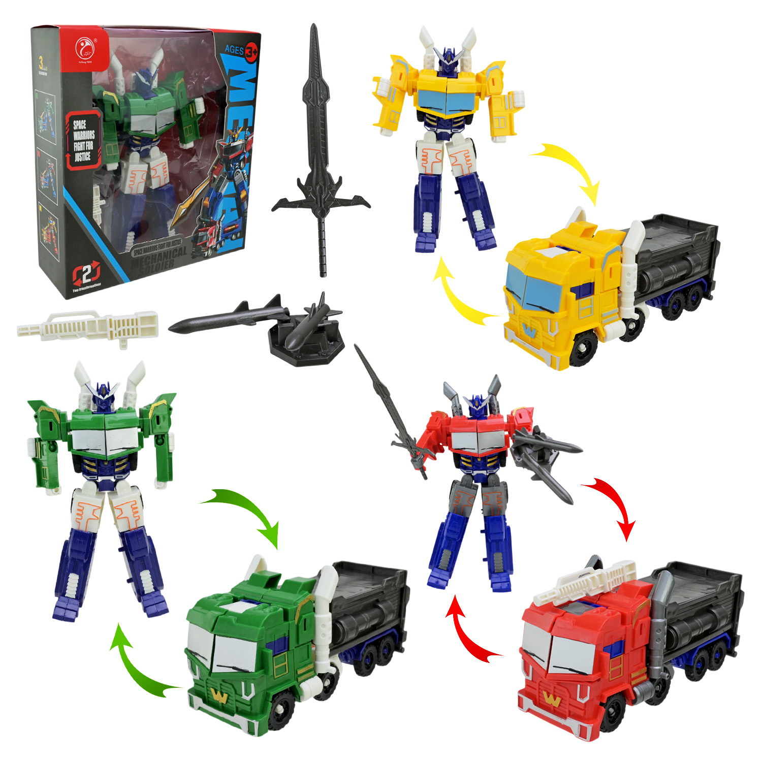 Робот арт. 908-5B (72шт/2) 3кольора,  короб. 16*16*8см