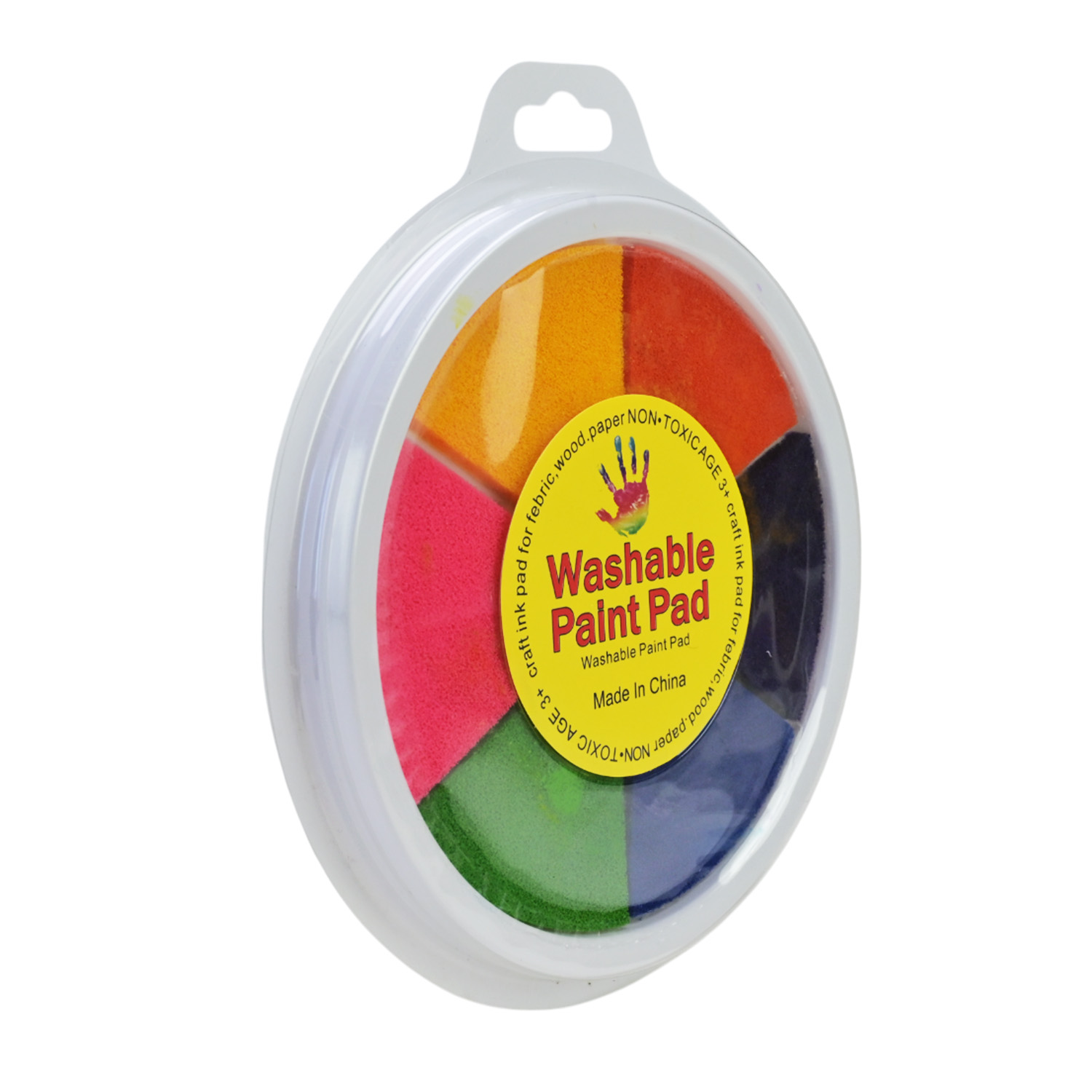 Набір для творчого малювання арт.CE150418 (200шт) пальчикові фарби 6 кольорів, діаметр 18см