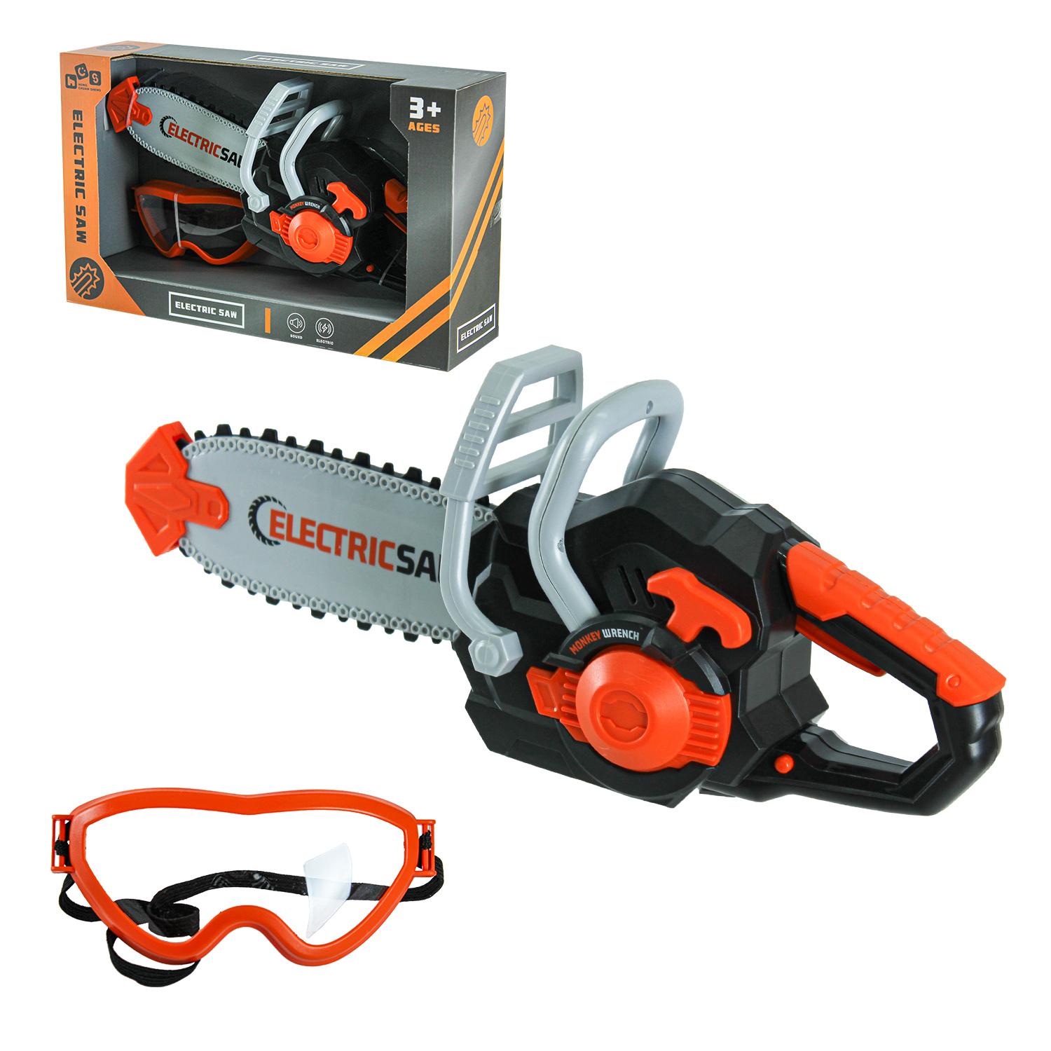 Инструменты арт.778-2 (36шт/2) бензопила,батар.,свет,звук,в коробке 34,3*20,6*9см