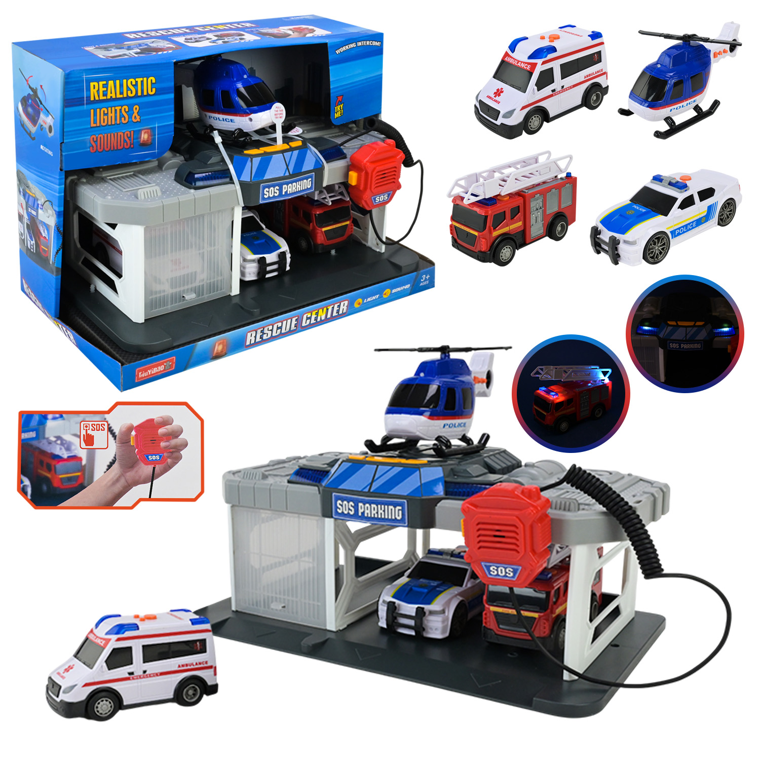 Паркінг арт. 2024-14 (6шт/2) батар,свiтло,звук,  короб.  38*24*27см