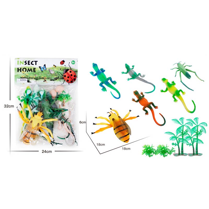 Тварини арт. 303-158 (96шт/2) ящирки, 6 шт. пакет 24*32см