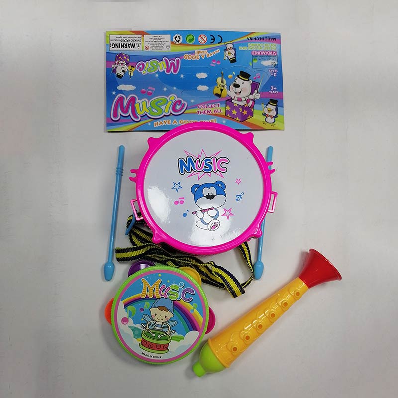 Інструменти муз. арт. 8698-2 (100шт/2) барабан, бубон, сопілка, пакет 27,5*30*8см