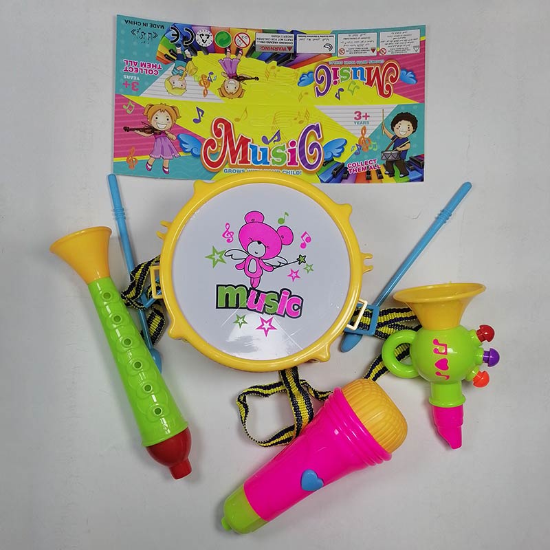 Інструменти муз. арт. 8898-2 (128шт/2) барабан, дудка, мікрофон, сопілка, пакет 27,5*30*8см