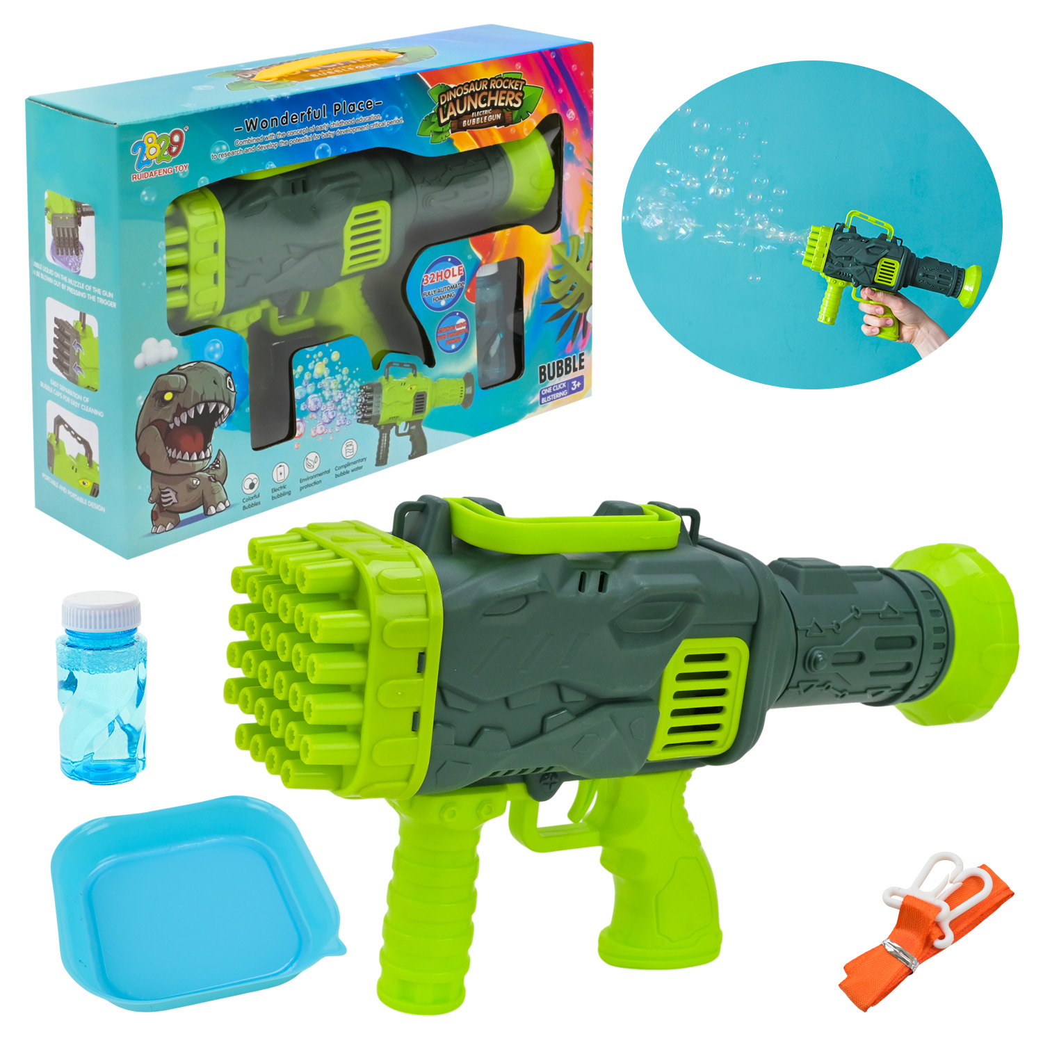 Мильні бульбашки арт. 2022-24A (48шт/2) пістолет батар. 33,5*22,7 см короб.