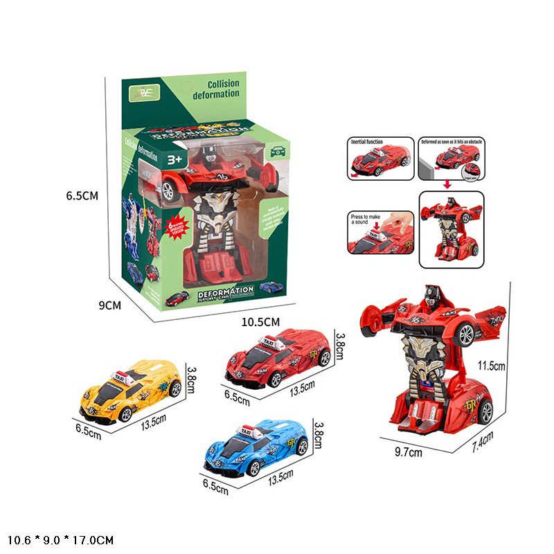 Робот арт. B1528-9B (192шт/2) 3види,інерц. машина короб. 10,6*9*17см