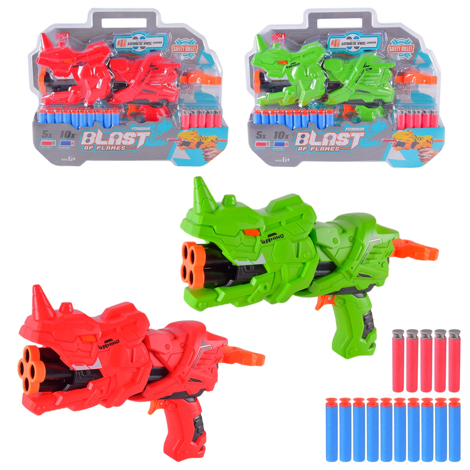 Пістолет арт. XH952-1 (36шт/2) паралон.кулі,2 кольори,короб. 38*30*9см