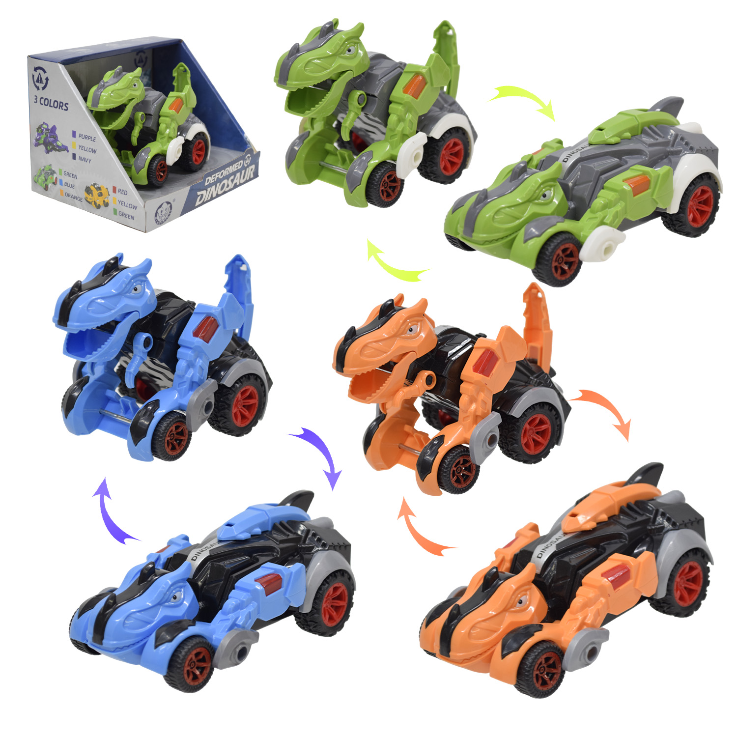 Машина-трансформер арт. 7708A (72шт/2) 3 види,короб. 16,2 * 15,2 * 12см