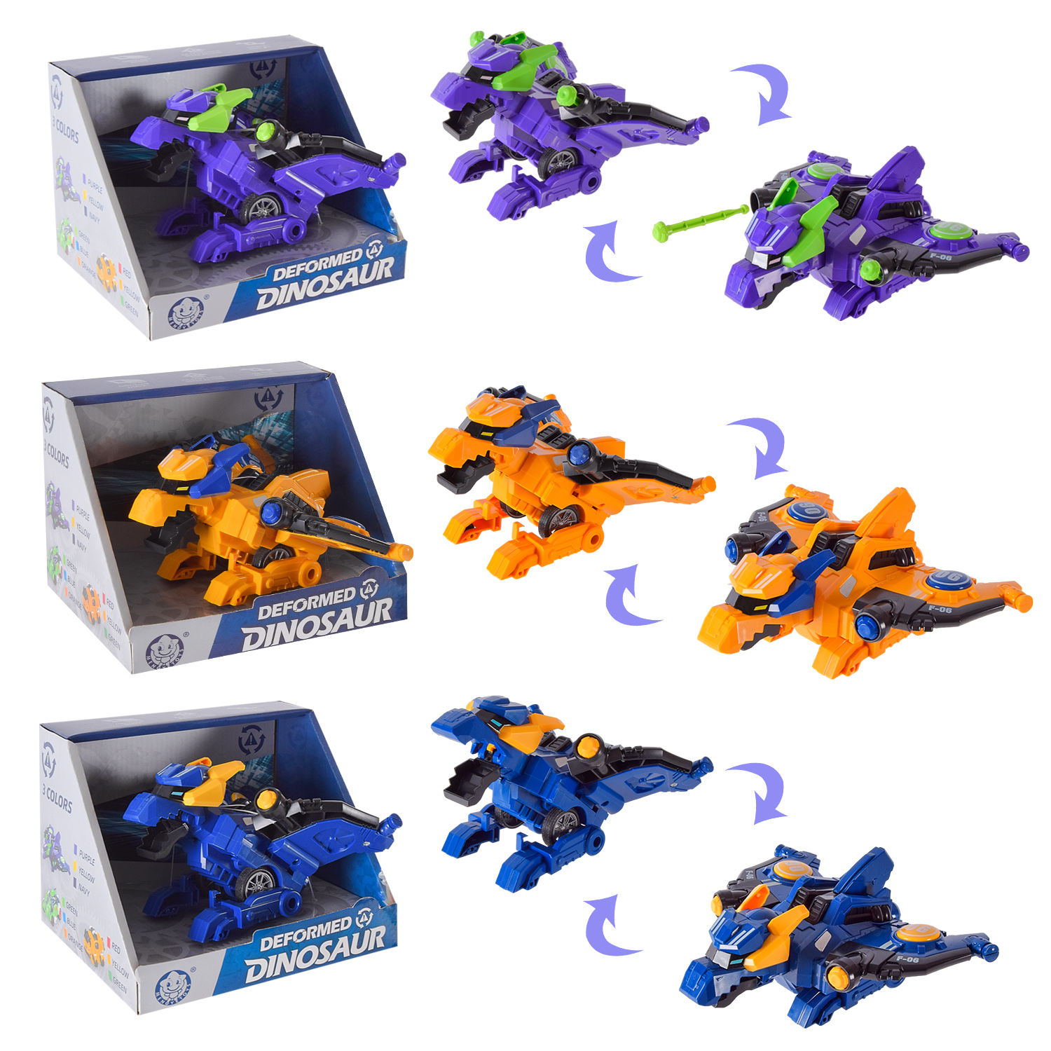 Машина-трансформер арт. 7705A (72шт/2) 3 види,короб. 16,2 * 15,2 * 12см