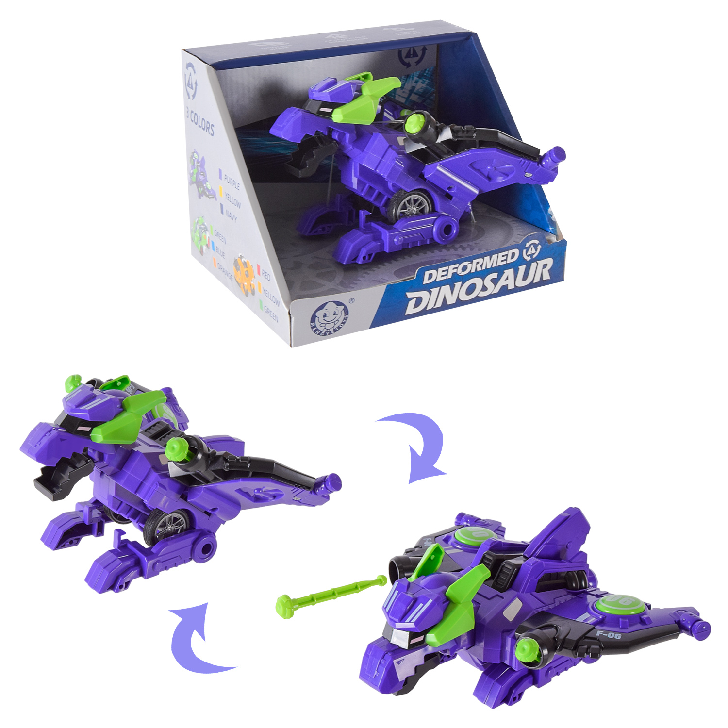 Машина-трансформер арт. 7705A (72шт/2) 3 види,короб. 16,2 * 15,2 * 12см