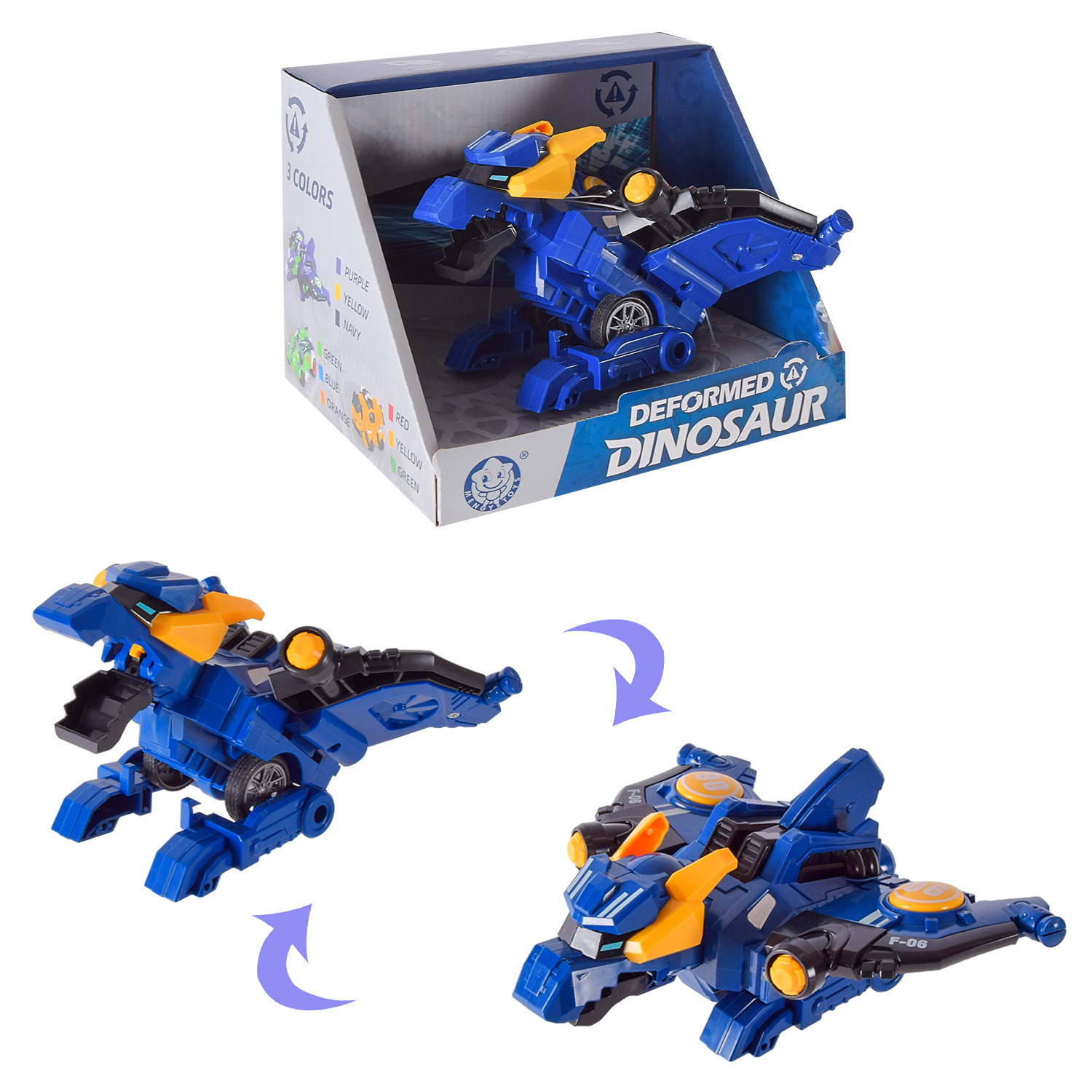 Машина-трансформер арт. 7705A (72шт/2) 3 види,короб. 16,2 * 15,2 * 12см