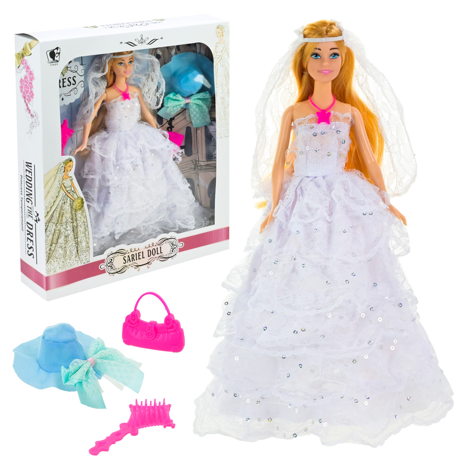 Лялька арт. 8850-C (48шт/2) наречена, аксес короб. 28,5*6,5*33см