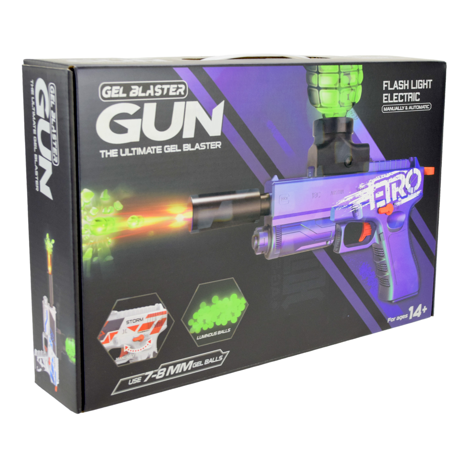 Пістолет арт. 623-1 (36шт) гель.кулі,акумулятор,короб. 35,7*23*7см