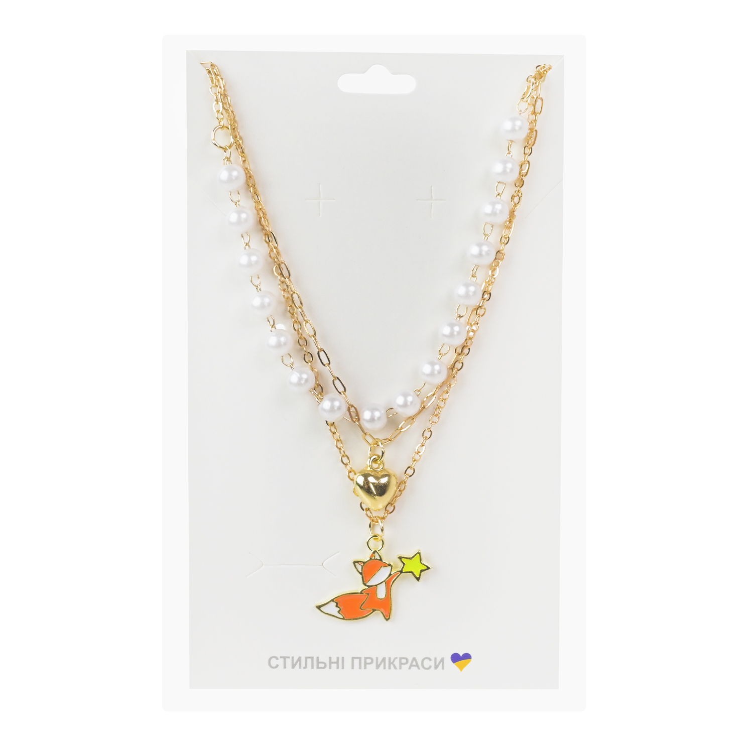 Набір аксесуари для дівчат арт. B4365 (120шт) намисто, мікс видів планш. 14*8см у великому пакеті 29*15 см