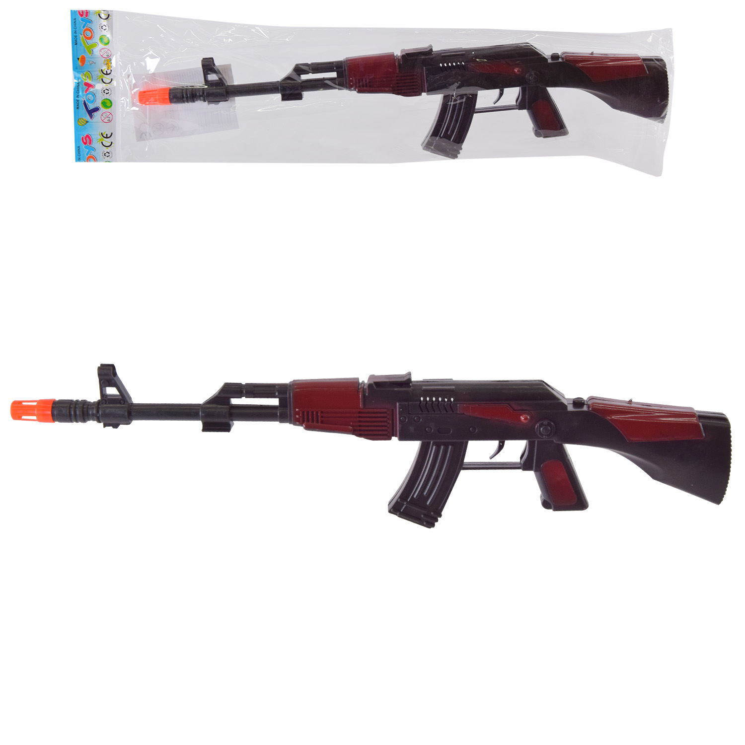 Автомат-трещітка арт. 777-3 (384шт/2) пакет Розмір іграшки: 45,5*10см. Розмір упаковки : 47,5*14см