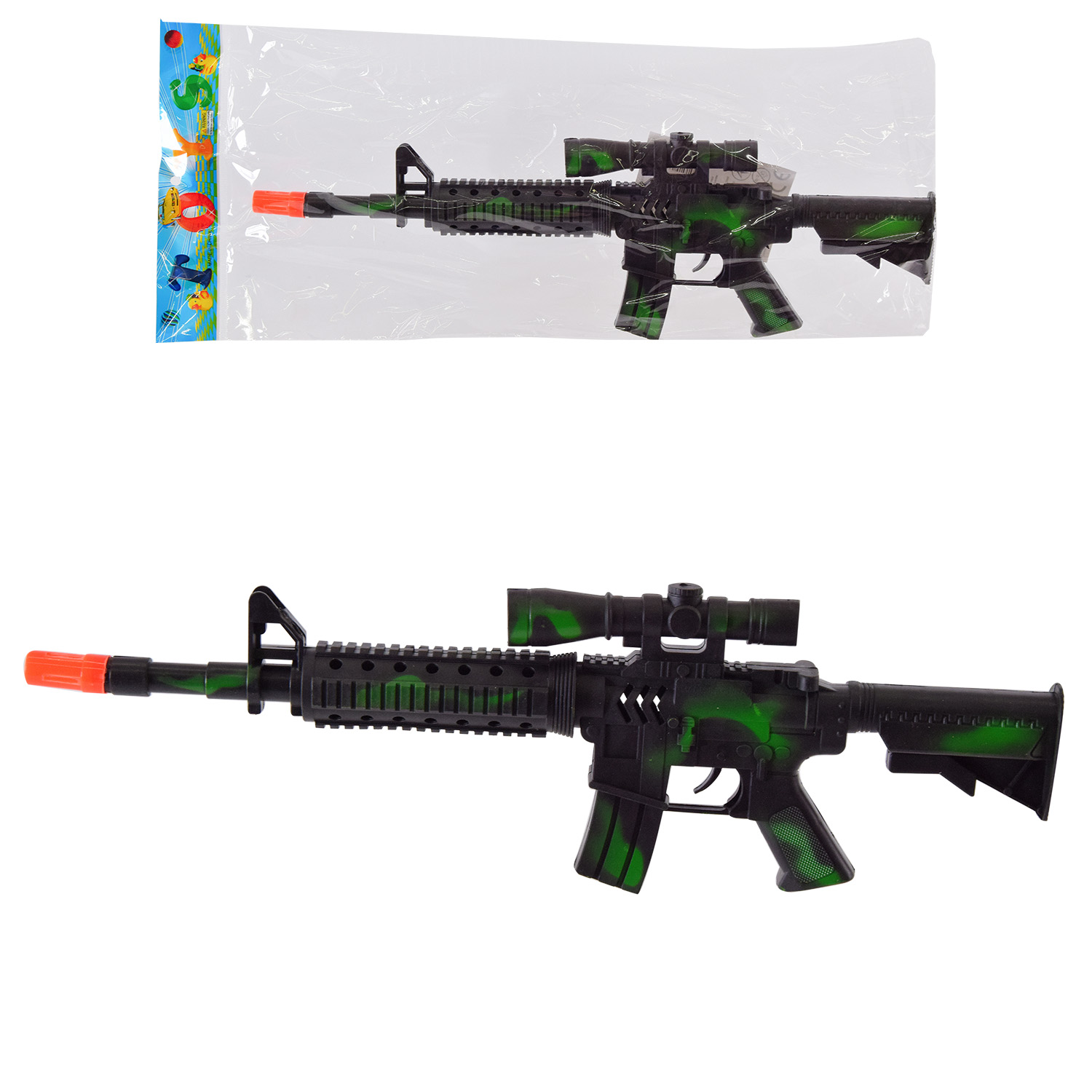 Автомат-трещітка арт. 999-9 (240шт/2) пакет Розмір іграшки: 39,5*12см. Розмір упаковки : 41,5*14,4см