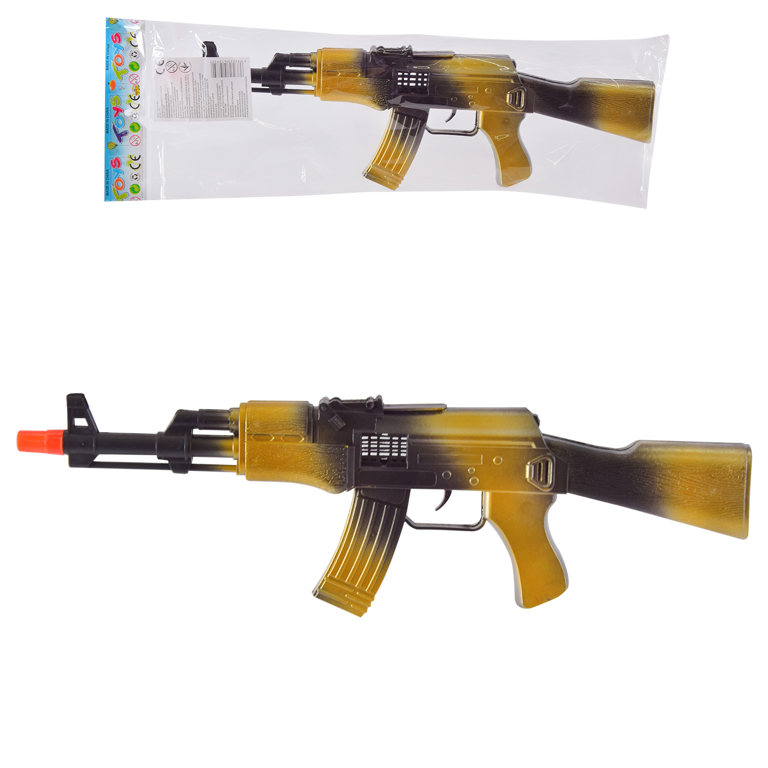 Автомат-трещітка арт. 225-2 (240шт/2) пакет Розмір іграшки: 44*13,5см. Розмір упаковки : 46,7*16см