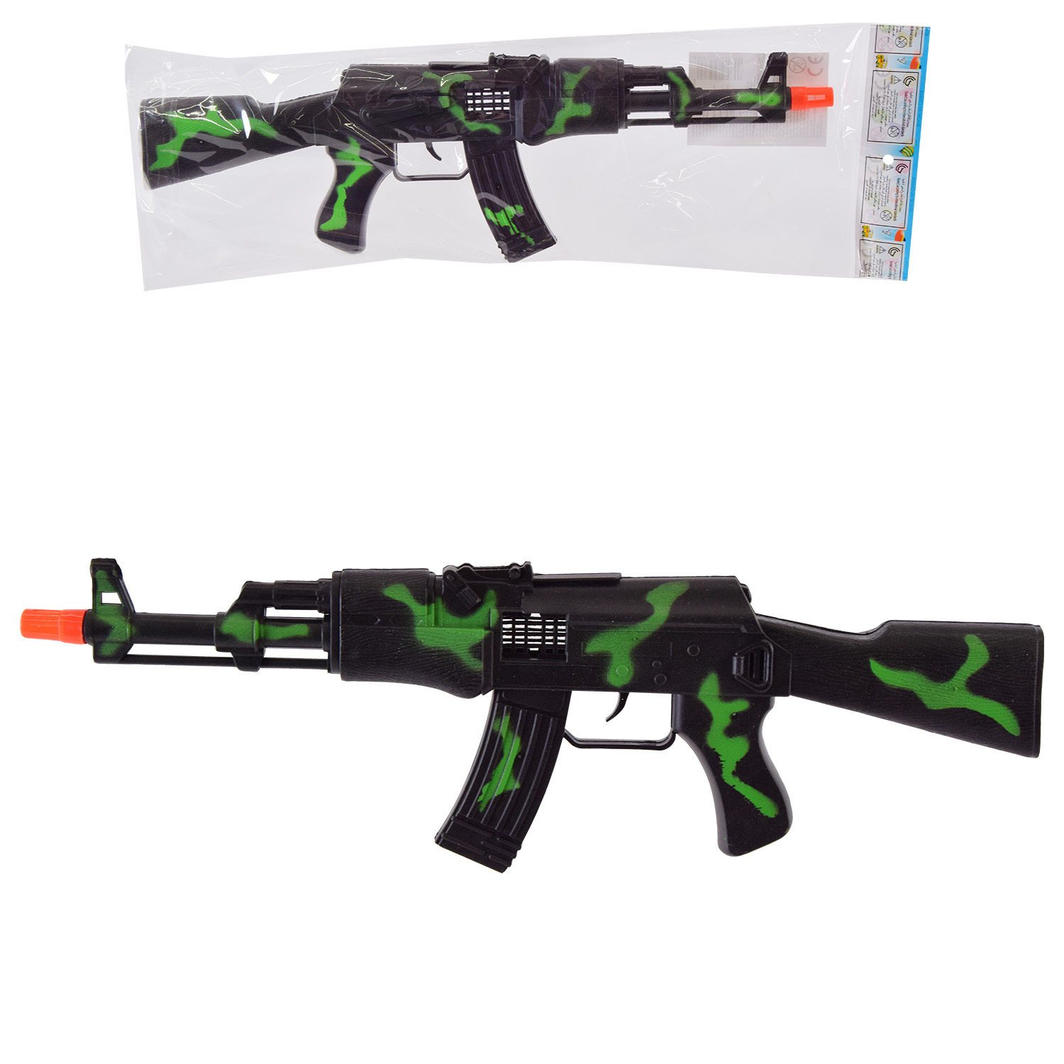 Автомат-трещітка арт. 225-4 (240шт/2)  пакет Розмір іграшки: 44,5*14. Розмір упаковки : 44,5*16