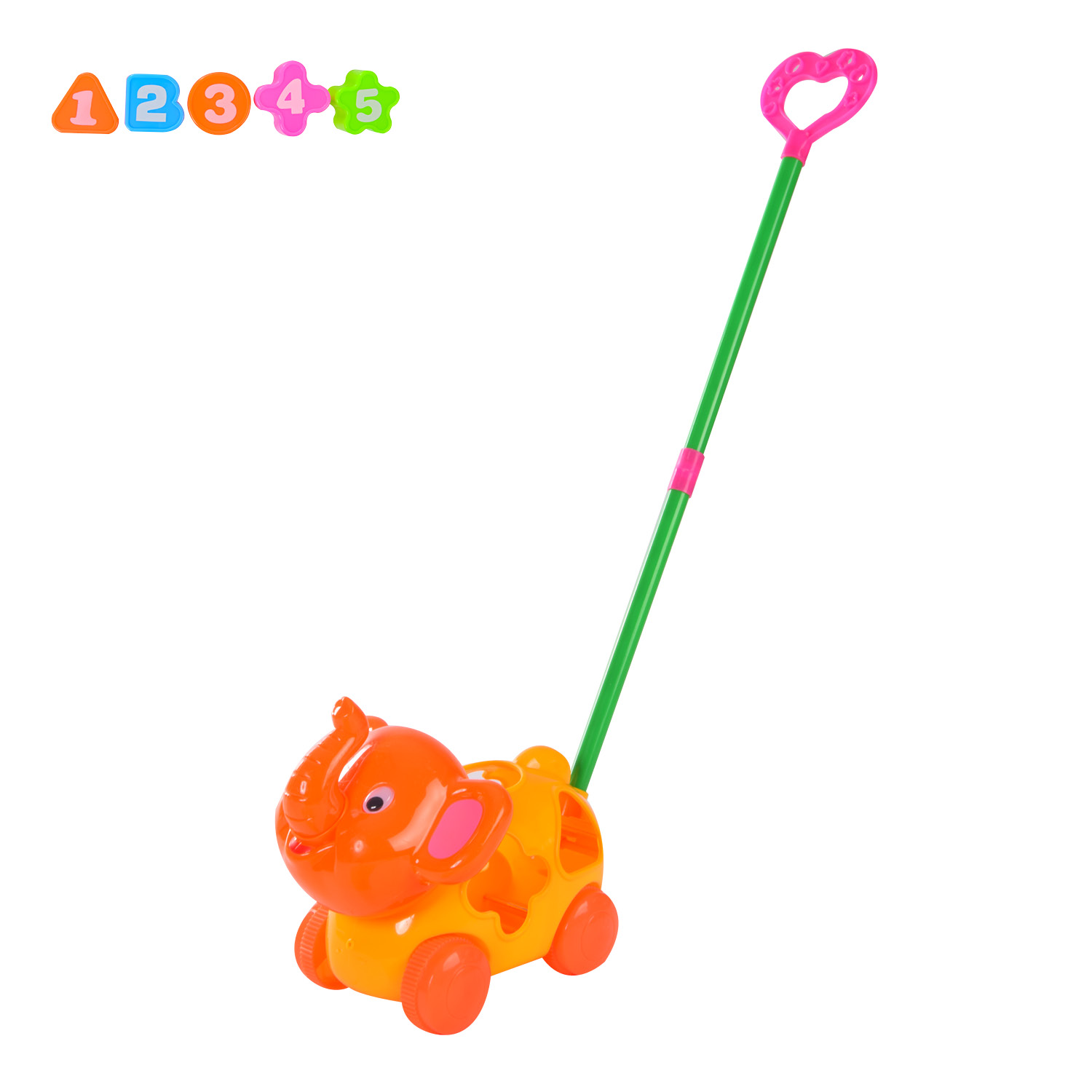 Каталочка арт. 2322 (72шт/2)на паличці,сортер-вкладиші, пакеті - 30 * 26 см, р-р іграшки - 23 * 16 * 18 см, довжина ручки - 50 см