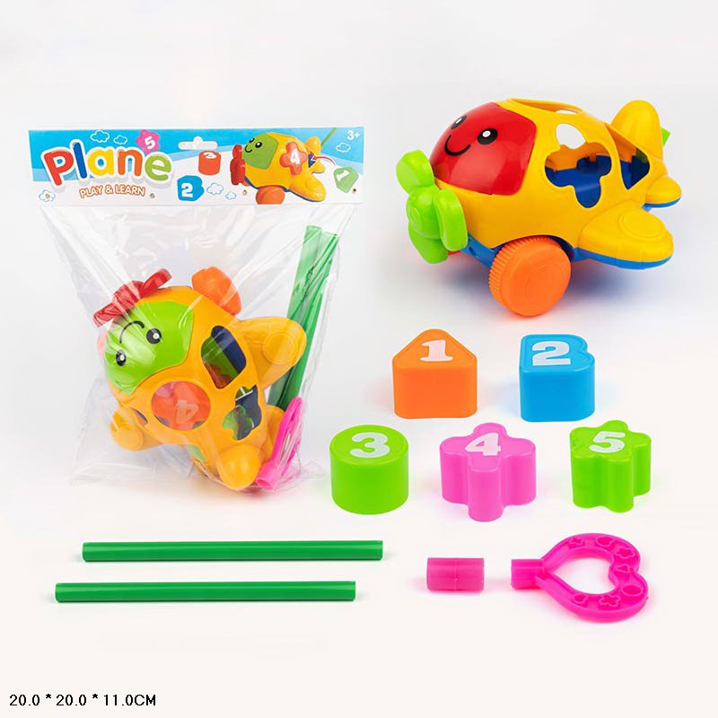 Каталочка арт.2327 (72шт/2)на паличці, довжина ручки - 40см,сортер-вкладиші геометричні фігури, пакет. 20*20*11см