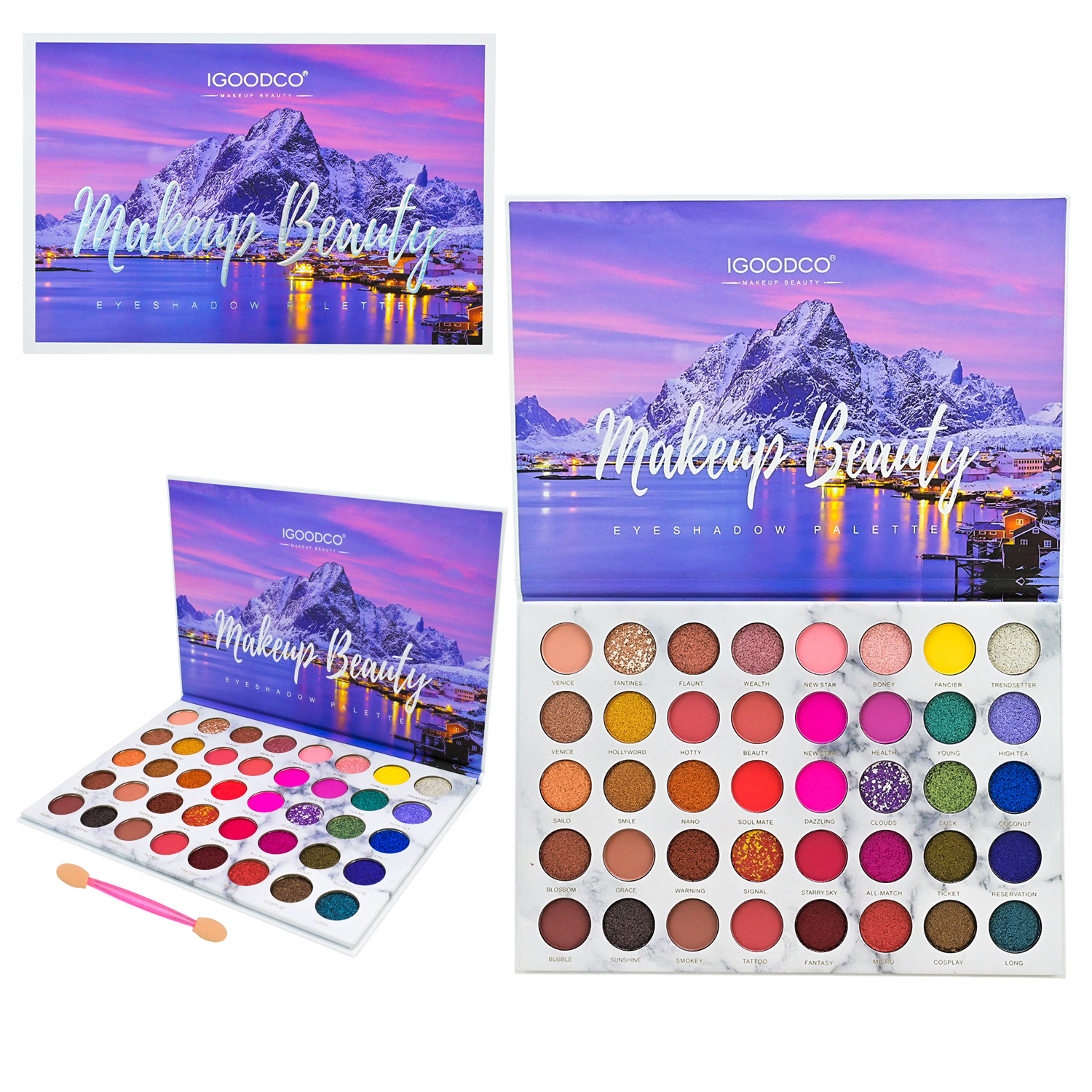 Косметика арт. LK3750 (144шт/12) палетка, тіні для повік,40 цв, кисточка короб. 23*16*1см