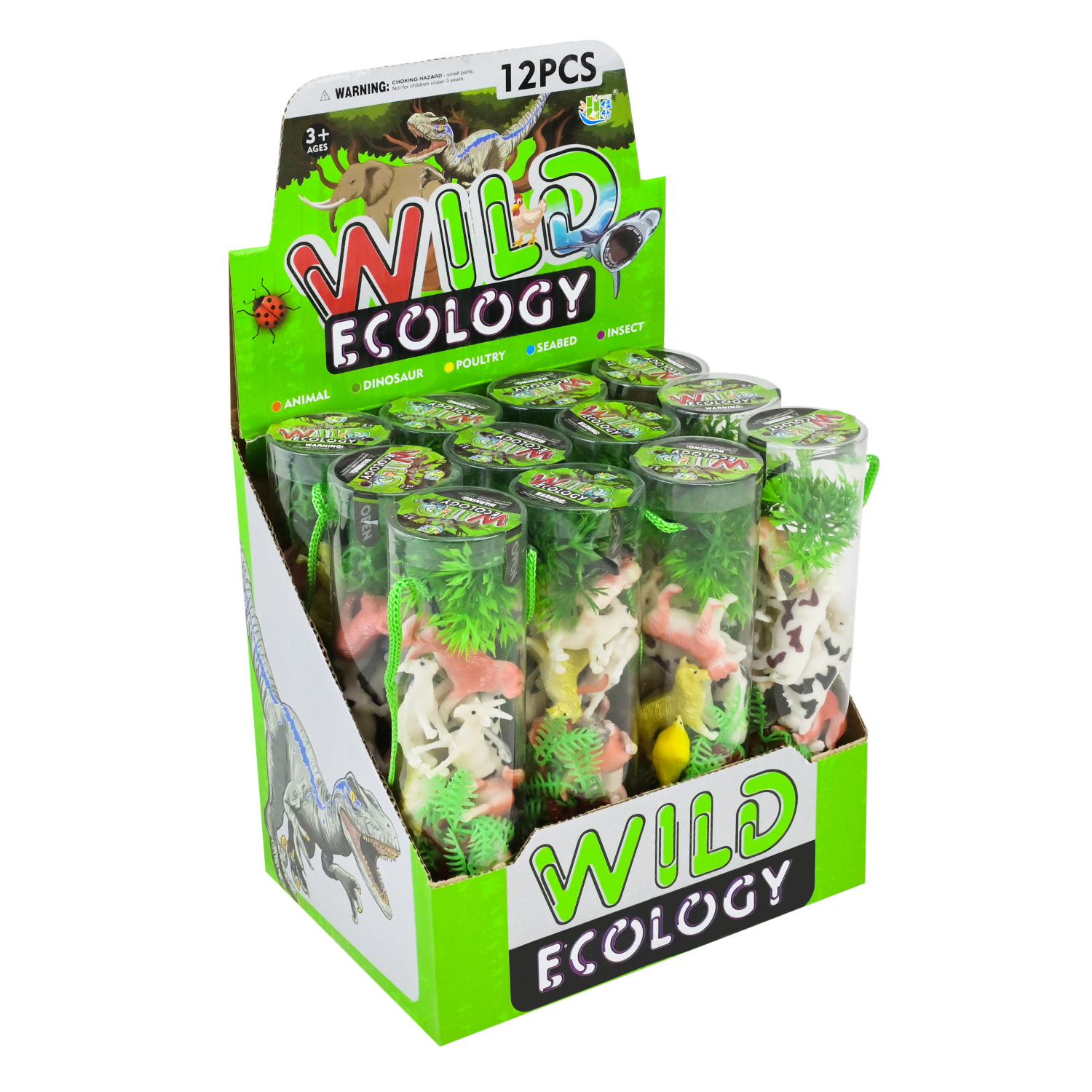 Тварини у колбі арт. 303-304 (360шт) свійськи, 30уп по12 шт,ціна за шт,р-р 5*5*20см, у боксі 20,8*16*21см.