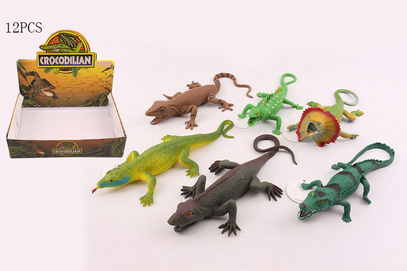 Животные резиновые-тянучки W6328-112/119Y  (432шт/2) 36уп по 12шт,земноводные, наполнитель-шарики,  боксе 27,5*9*15см /цена за шт/