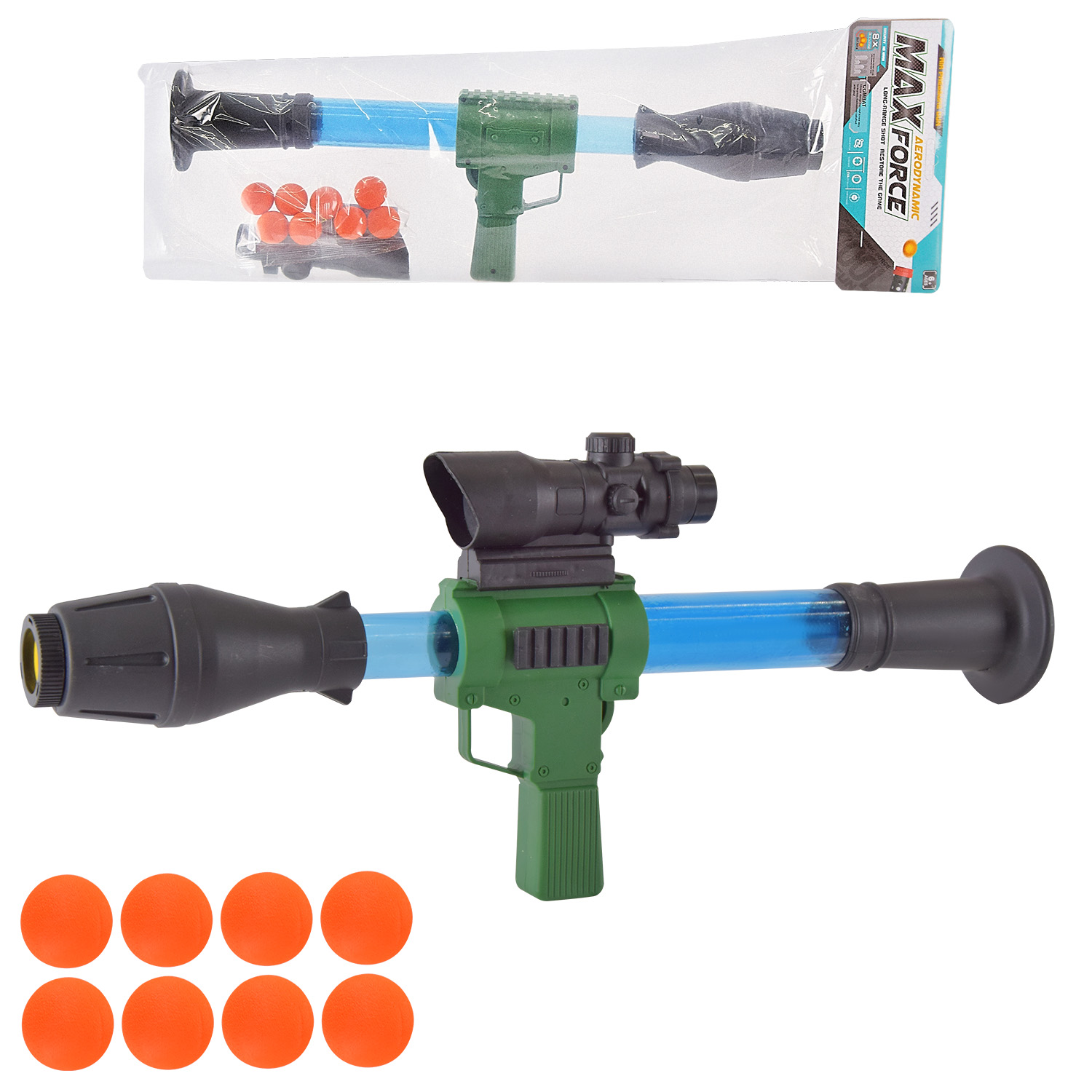 Помпова зброя арт. 115-4 (84шт/2) 8 куль, пакет 72*21,3см