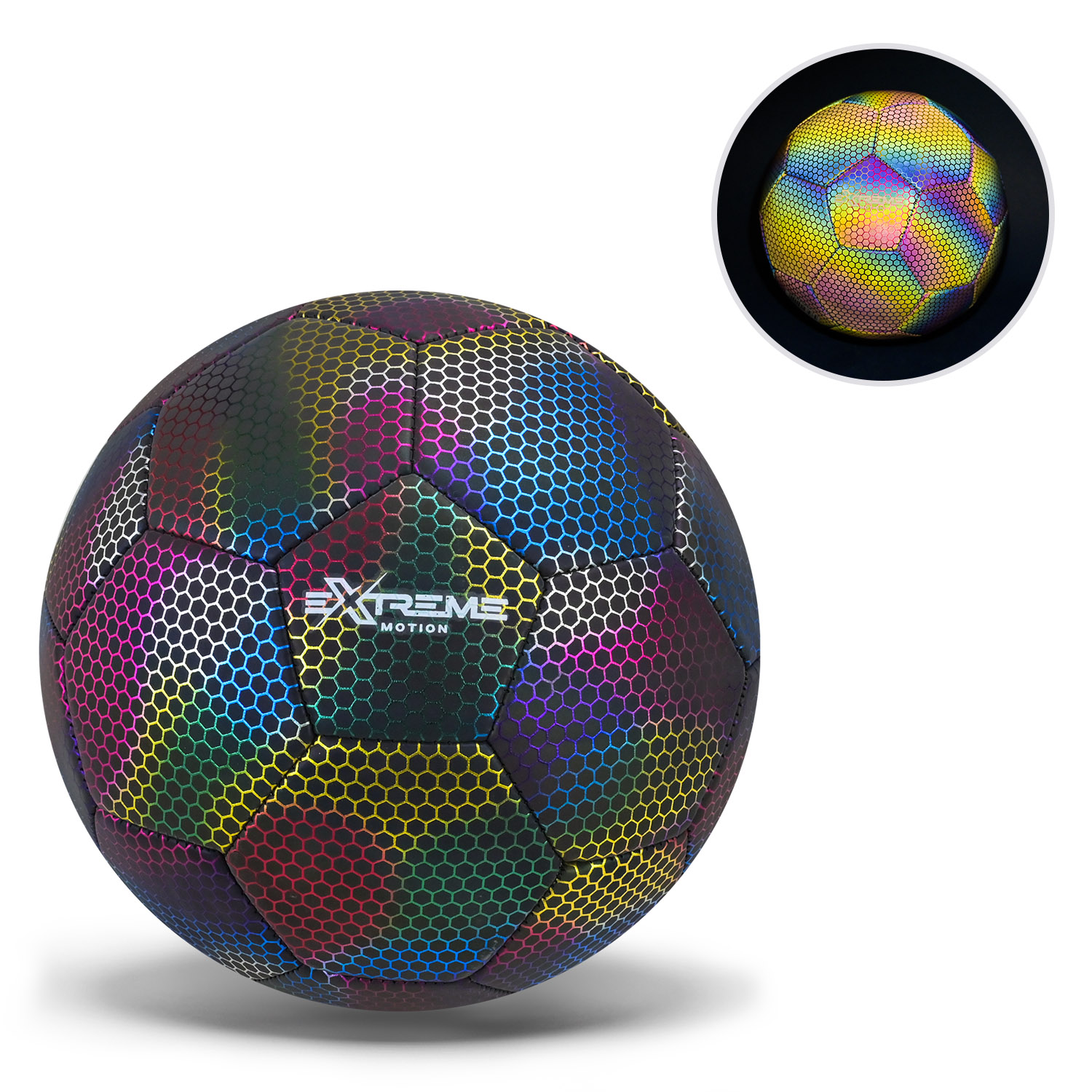 М'яч футбольний арт. FB25686 (60шт) №5, PU 380 гр, 1 колір світловідбивний