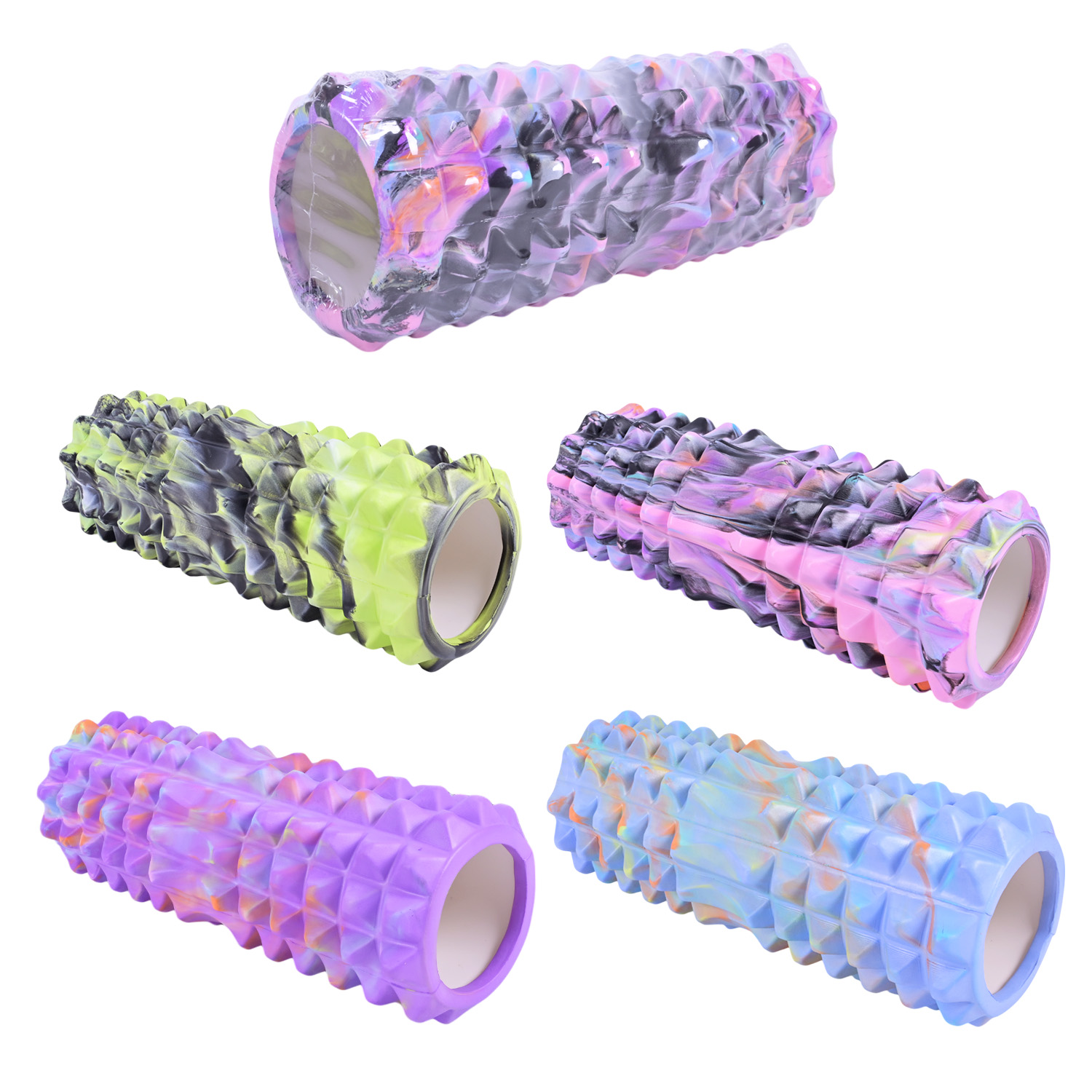 Масажний ролик арт. FT0858 (10шт)  33*12 см, EVA 4 кольори