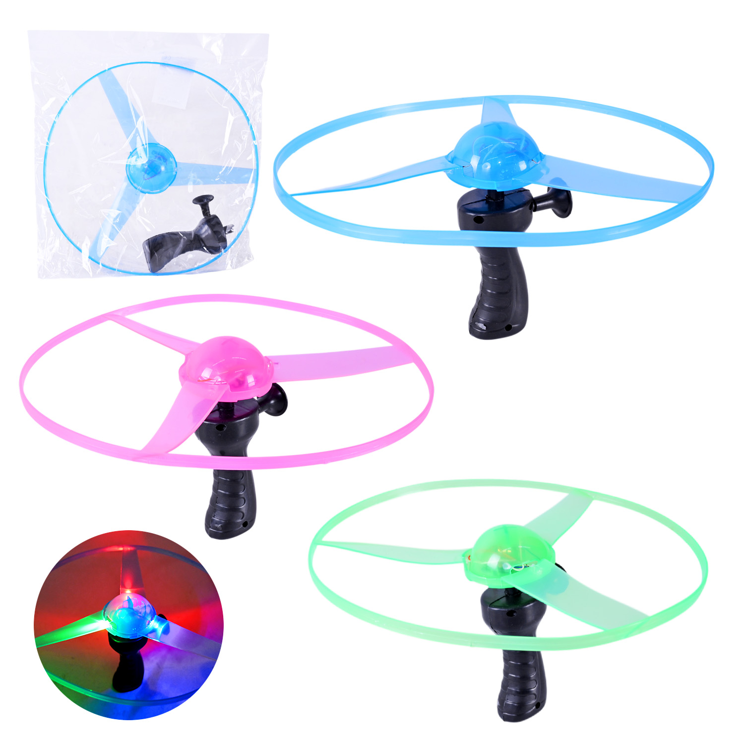 Запускалка арт. LS3659 (300шт)  зі світлом,24 см,4 кольори у пакеті 27*30 см