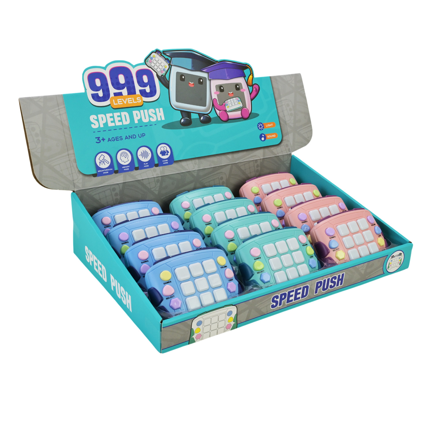 Іграшка "Натискай швидко" арт. Y3 (144шт/2) 3 кольори мікс, р-р 11,8*10см, 12 боксів по 12шт, бокс 39*27*9 см
