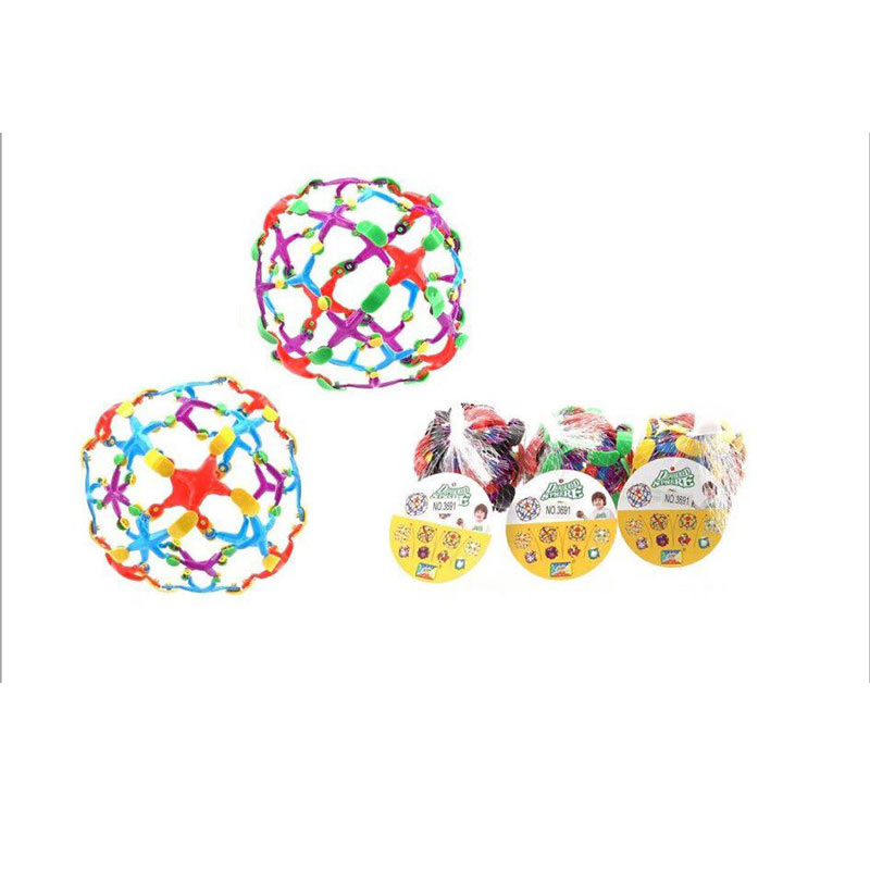 Куля - трансформер арт. 3691 (600шт/2) мікс кольорів, розкривається в повітрі,сітка 7*7*7 см.