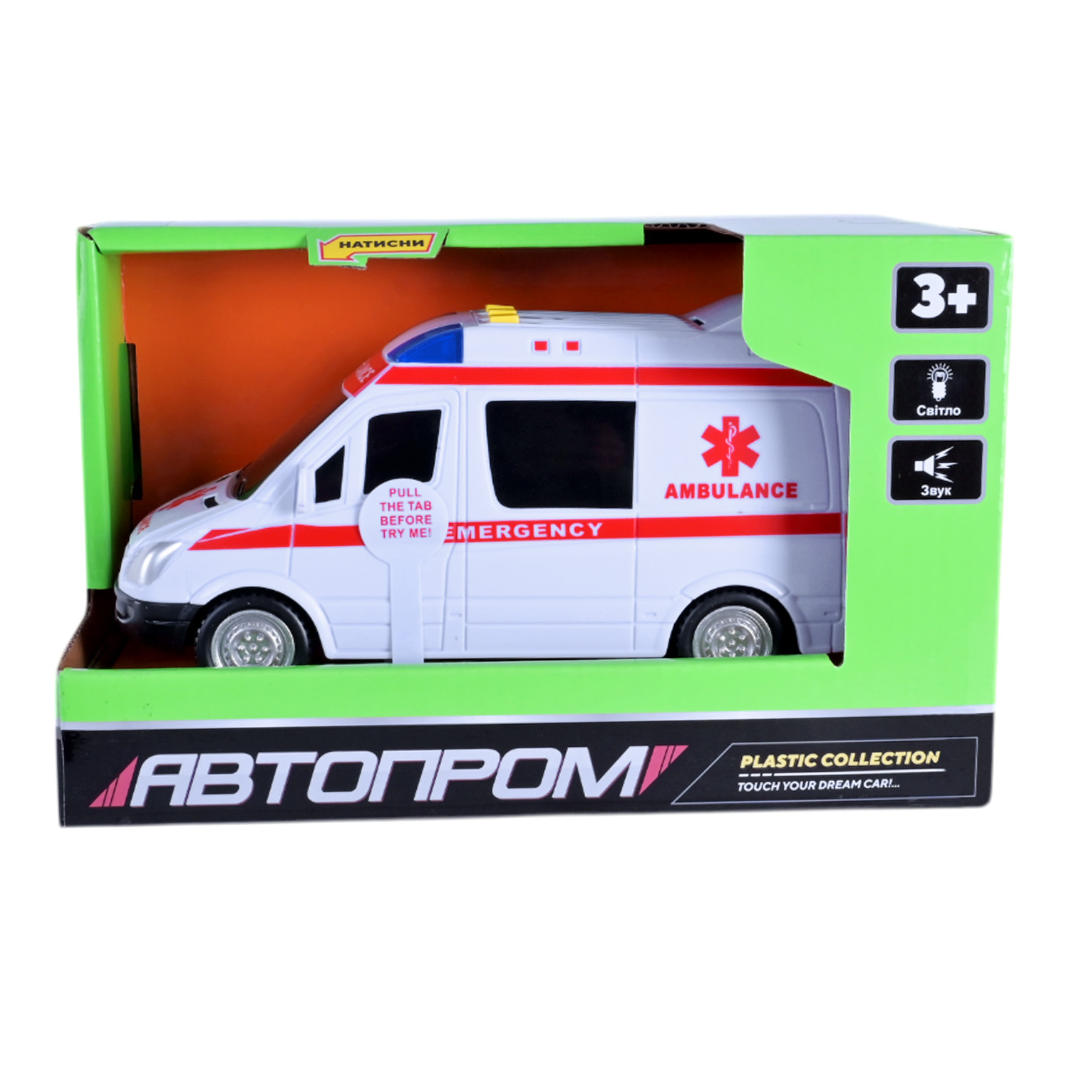 Машина АВТОПРОМ арт. 7994 (48шт) батар. світ., звук, короб.21*13*11см