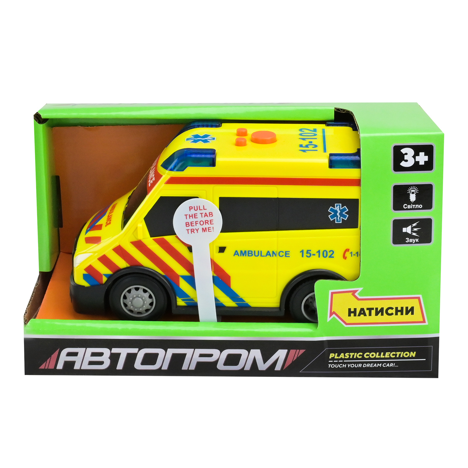 Машина АВТОПРОМ арт. 7998 (48шт) батар. світ., звук, короб.18*10,5*8,5см