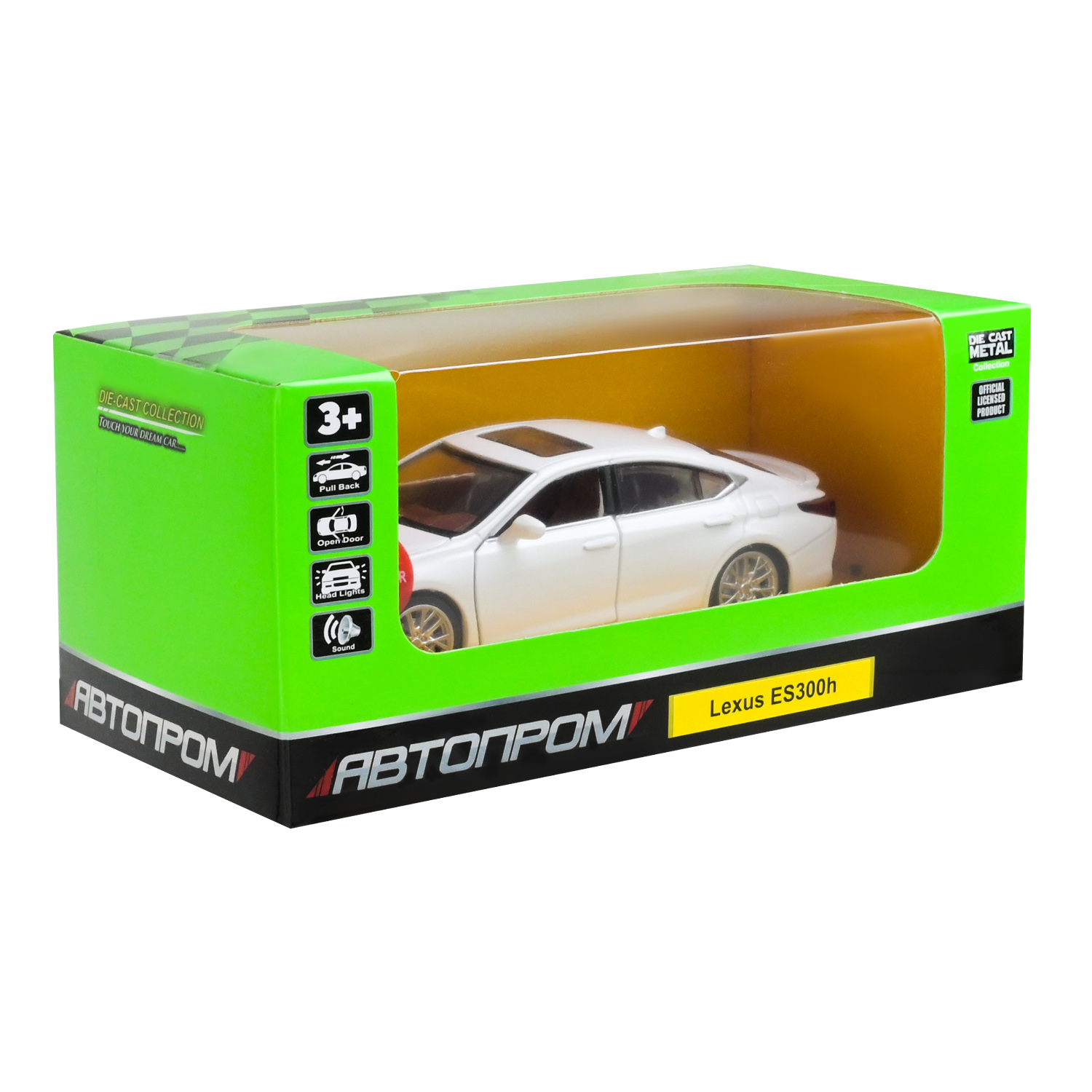 Машина металл 68713 (48шт/2) "АВТОПРОМ",1:35 "Lexus ES300h",батар, свет,звук,откр.двери,в коробке 18*9*8 см