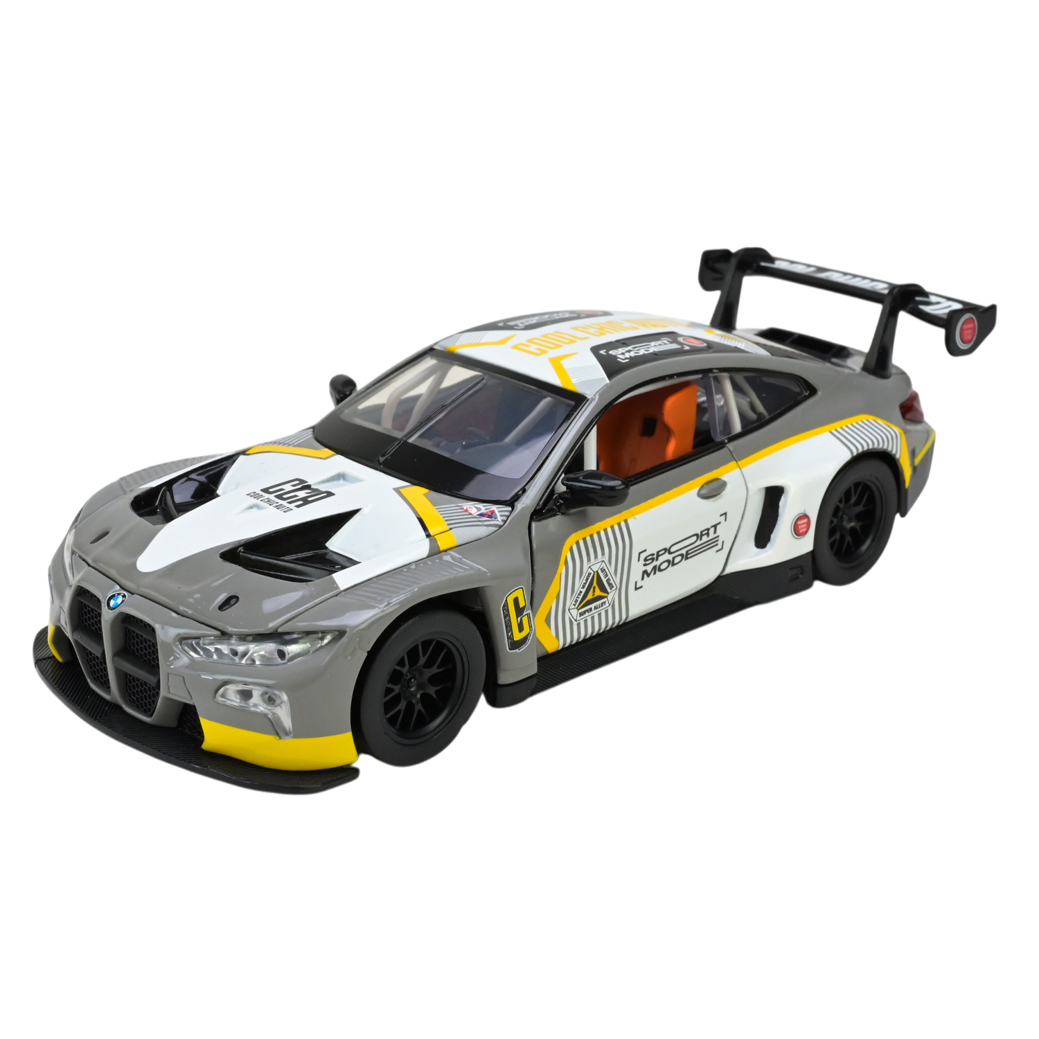 Машина металл 68715AG (48шт/2) "АВТОПРОМ",1:32 "BMW M4 GT3",батар, свет,звук,откр.двери,в коробке 18*9*8 см